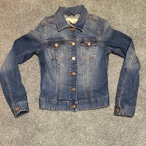 H&M Indigo Jean Jacket with Copper Accents